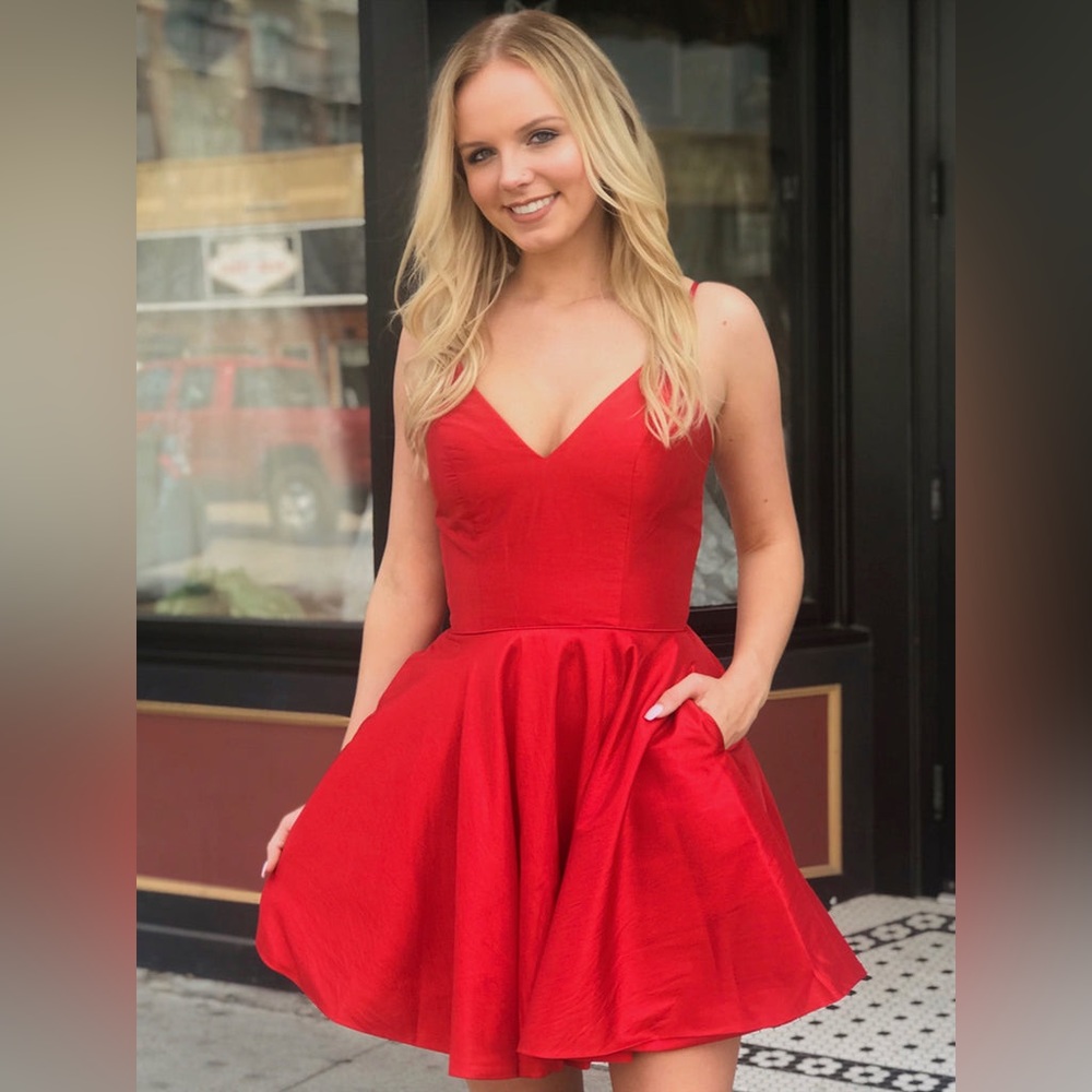 JVN by Jovani Red Wedding Dress